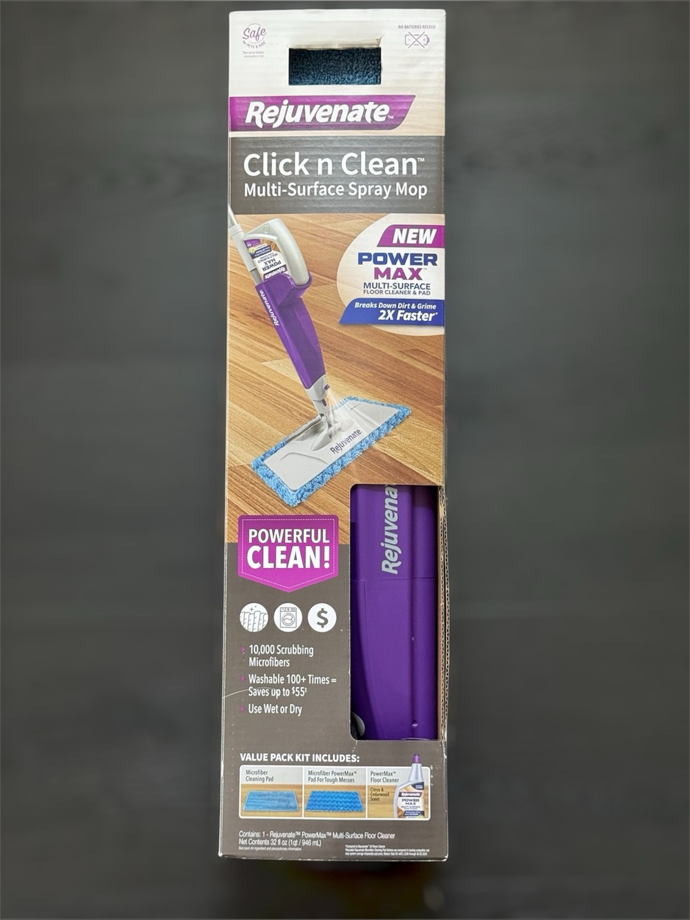 Rejuvenate Click n Clean Multi-Surface Spray Mop NEW